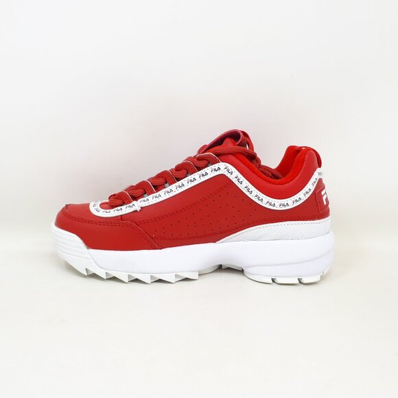 FILA Disruptor II Premium Womens Size 5 US Casual Shoe Sneaker Chunky Retro Red - Picture 2 of 12